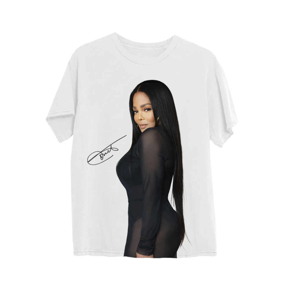Photo Shoulder Dateback T-Shirt - Janet Jackson Official Store Photo Shoulder Dateback T-Shirt - Janet Jackson Official Store