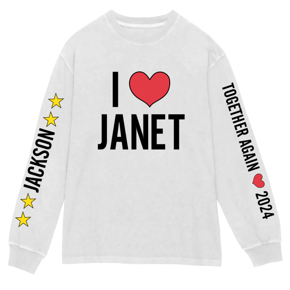 I Love Janet Longsleeve - Janet Jackson Official Store I Love Janet Longsleeve - Janet Jackson Official Store